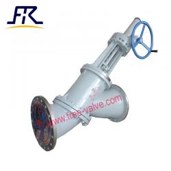 FRJ545Y Manual Operation Y Type Slurry Globe Valve for Alumina slurry 