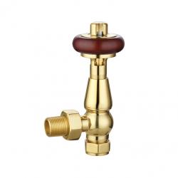 106S-J Angled Manual Chrome Traditional Brass Radiator Valve