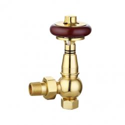 112S-J Angled Manual Chrome Traditional Brass Radiator Valve