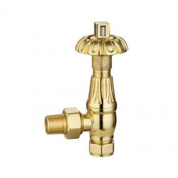 116S-J Angled Manual Chrome Traditional Brass Radiator Valve