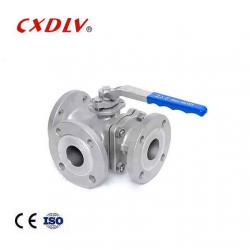 High Performance 3 Way Ball Valve Stainless Steel Full Port PN40 T / L Port