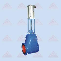 Pneumatic ceramic feed valve